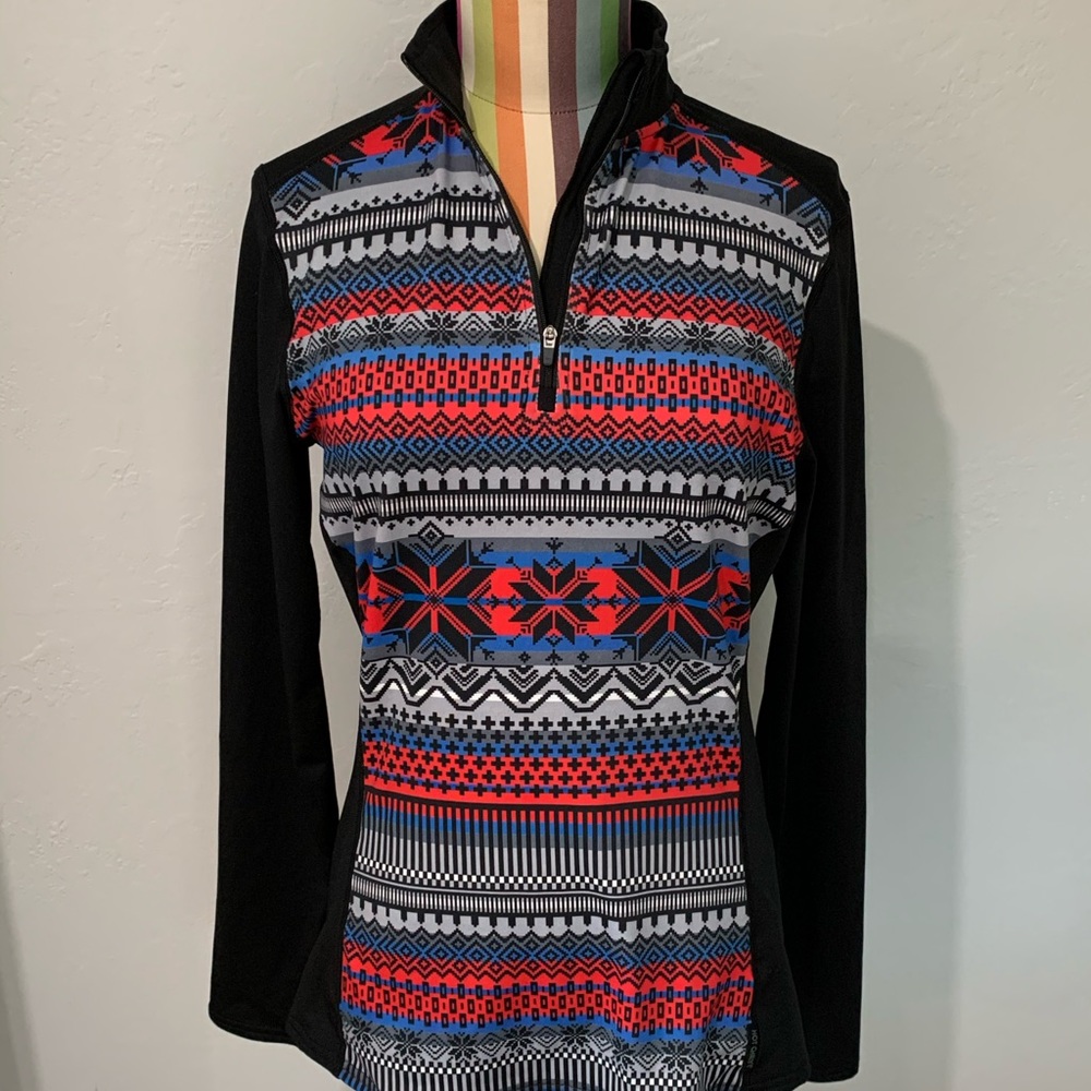 Hot Chillys Women’s Print Zip-T Medium